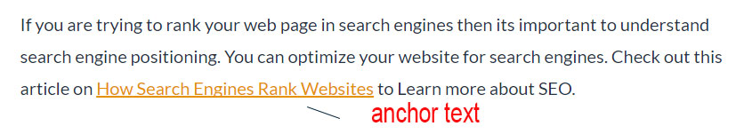 example of anchor text for search engine